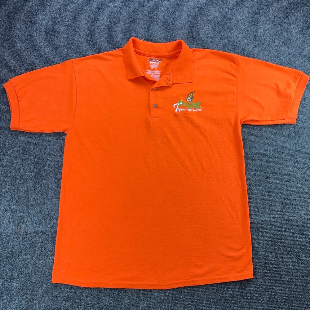 Gildan DryBlend Mens Orange Dunbar High School Tigers Polo Shirt Large
